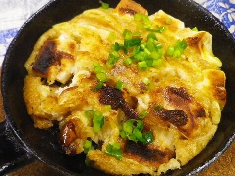 グリルパンで、大和芋ハンペン焼き